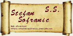 Stefan Sofranić vizit kartica